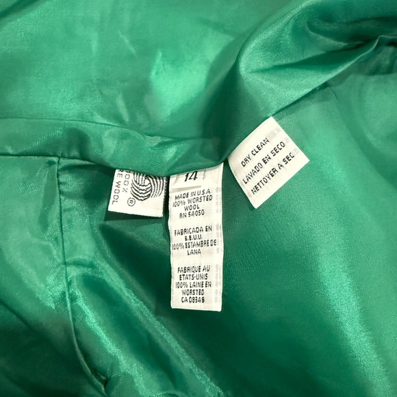 Jones New York Green Blazer & Skirt Set Size 14 Career Professional Office - Picture 7 of 10